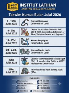 TAKWIM KURSUS BULAN JULAI JKR IL